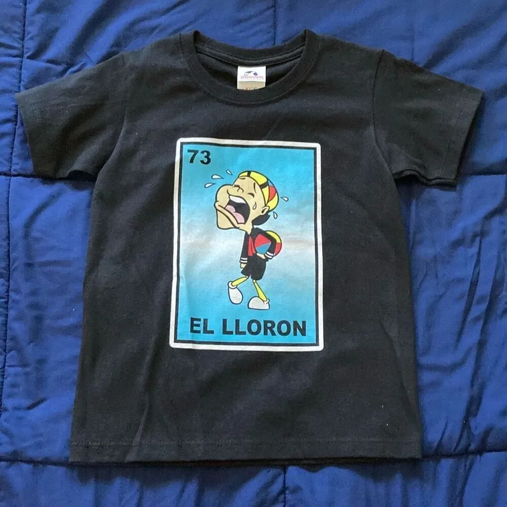 El Llorón Lotería Boys Graphic T-Shirt Medium NWT Style Novelty Tee